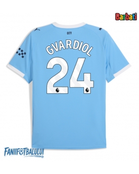 Manchester City Josko Gvardiol #24 Tricou Fotbal Replică 2025-26 Barbati Acasa